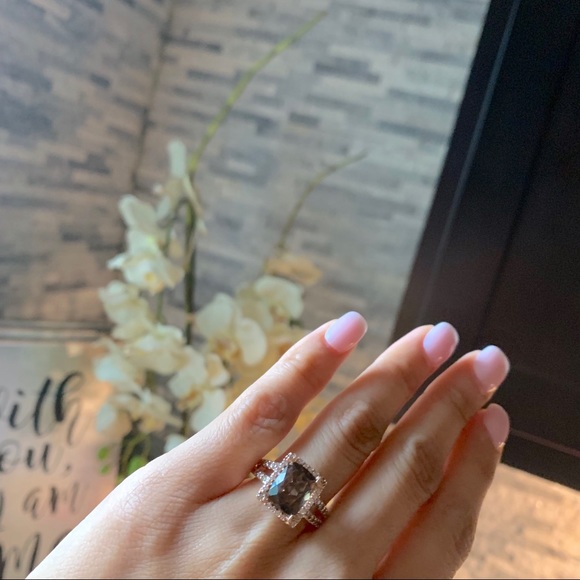 SOLD Le Vian Smoky Quartz and Diamond Ring - Picture 8 of 8